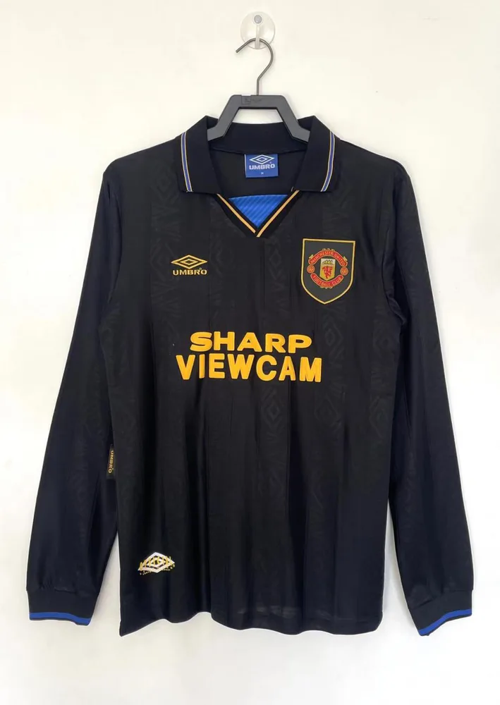 Manchester United 1993/1994 Retro Manga larga Manchester United Tercera Visitante Camiseta de fútbol 1993/1994
