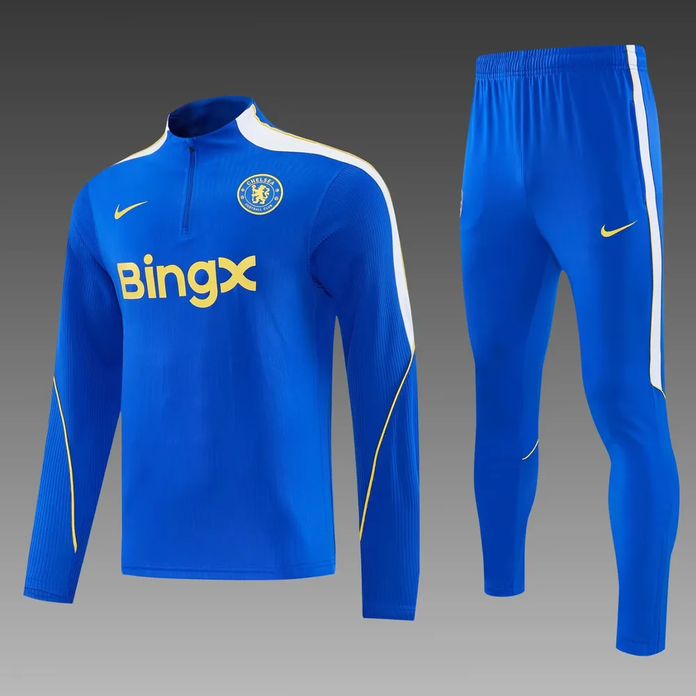 Chelsea 2026/2027 Chelsea Half-Pull Conjunto de entrenamiento Blue Camiseta de fútbol Set 2026/27