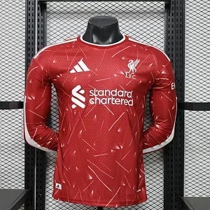 Liverpool 2026/2027 Long Sleeve Player Version Liverpool Home Football Jersey 2026/27