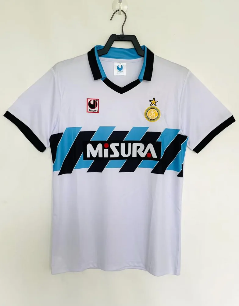 Inter Milan 1990-1991 Retro Inter Milan Visitante Camiseta de fútbol 1990/1991