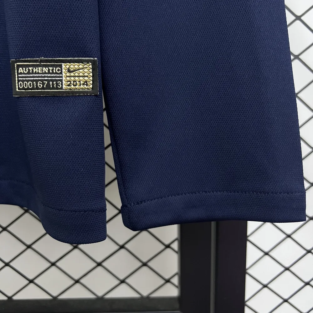 France 2014 Retro Long Sleeve France Home Football Shirt 2014 — 6
