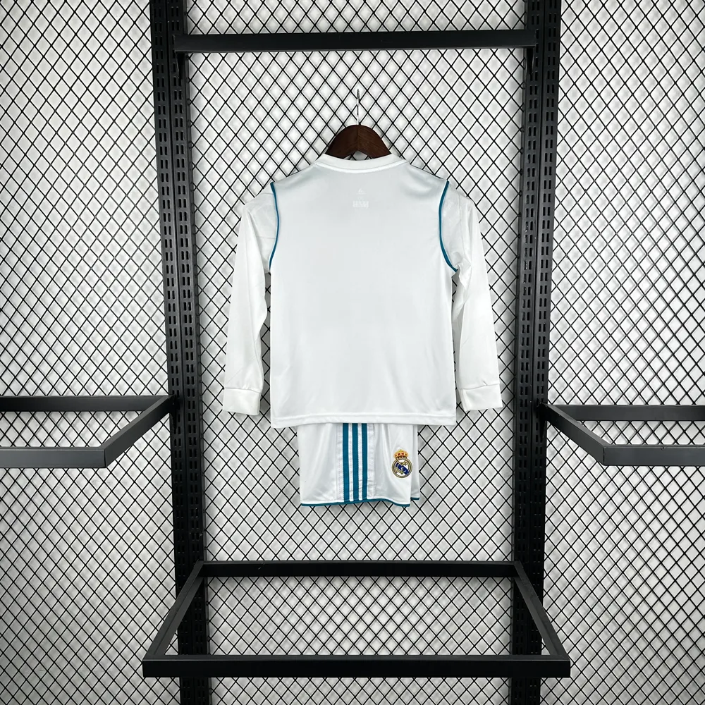 Real Madrid 2017/2018 Retro Long Sleeve Real Madrid Home Football Shirt Kids Size 2017/2018 — 2