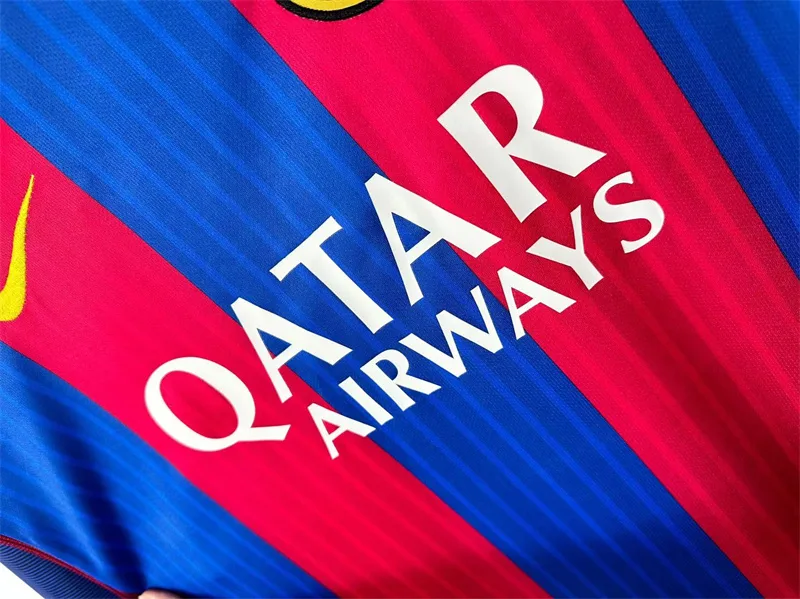 Barcelona 2016/2017 Retro Long Sleeve Barcelona Football Shirt Home 2016/2017 — 4