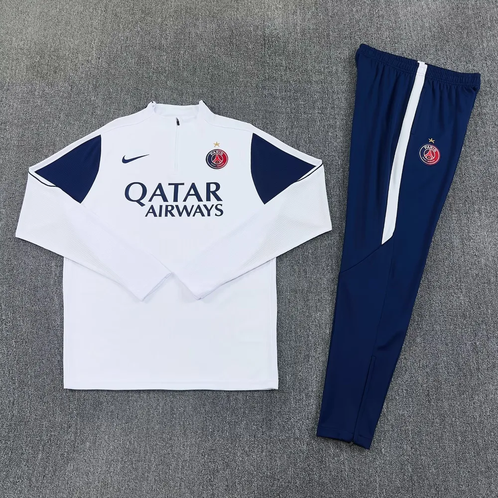 Paris Saint-Germain 2026/2027 Paris Saint-Germain Half-Length Conjunto de entrenamiento White Camiseta de fútbol 2026/27 — 3
