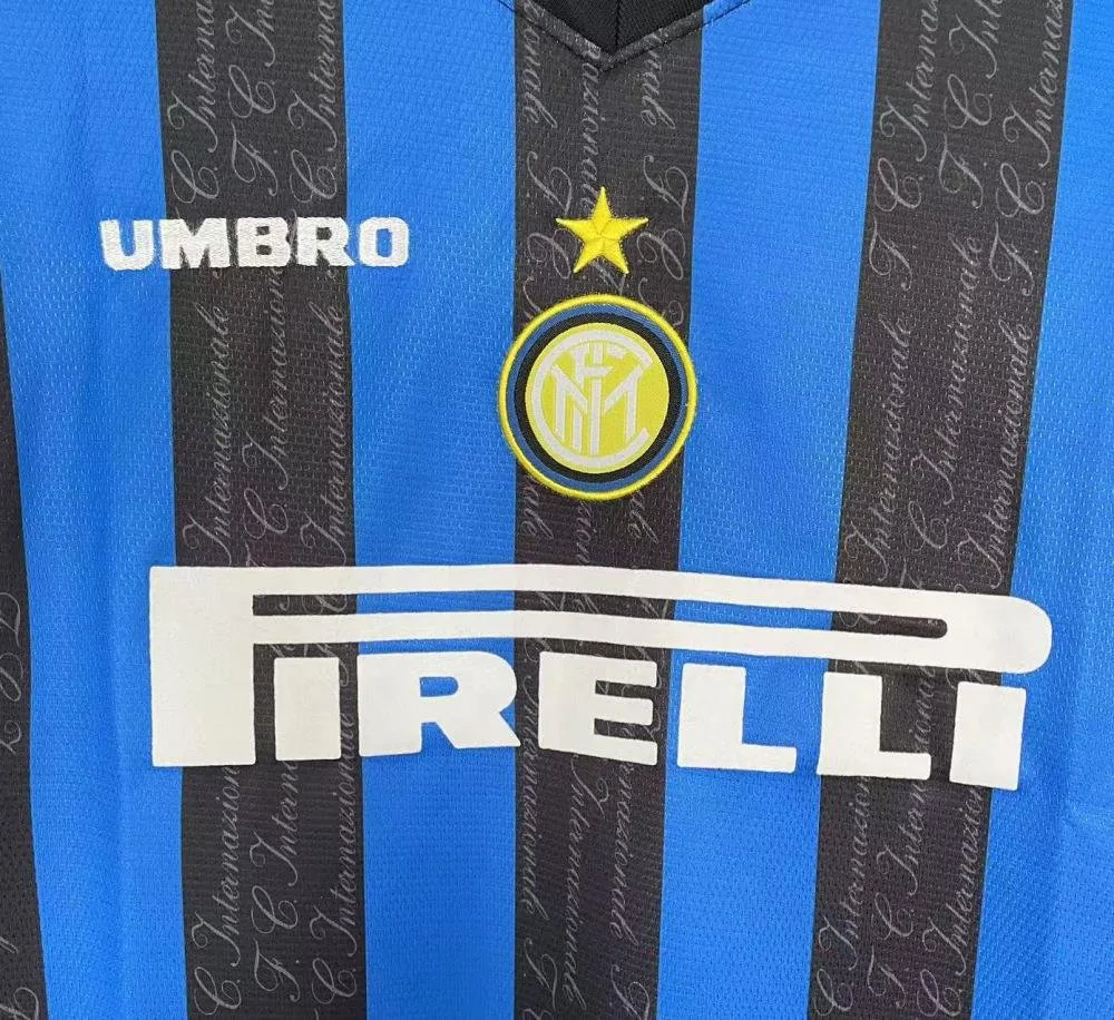 Inter Milan 1997/1998 Retro Long Sleeve Internazionale Milan Home Football Jersey 1997/1998 — 4