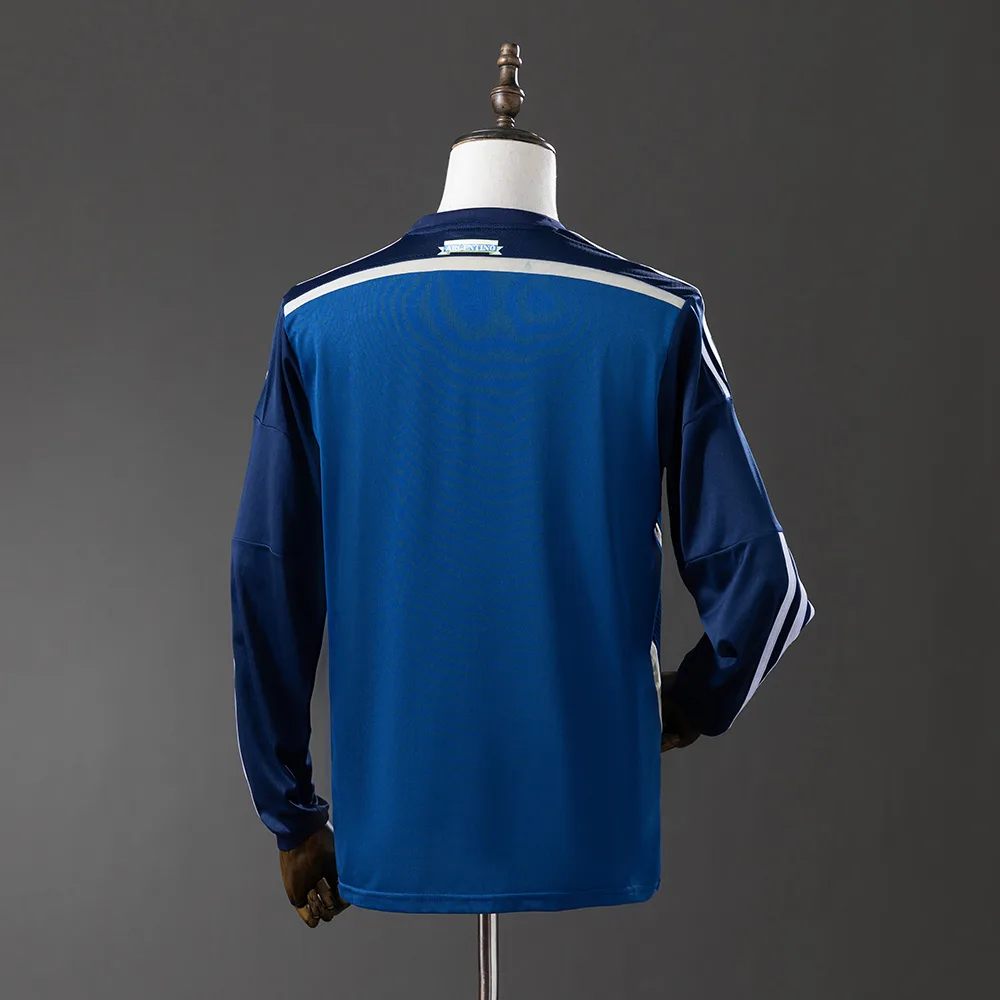 Argentina 2014 Retro Argentina National Team Visitante Manga larga Jersey 2014 — 2
