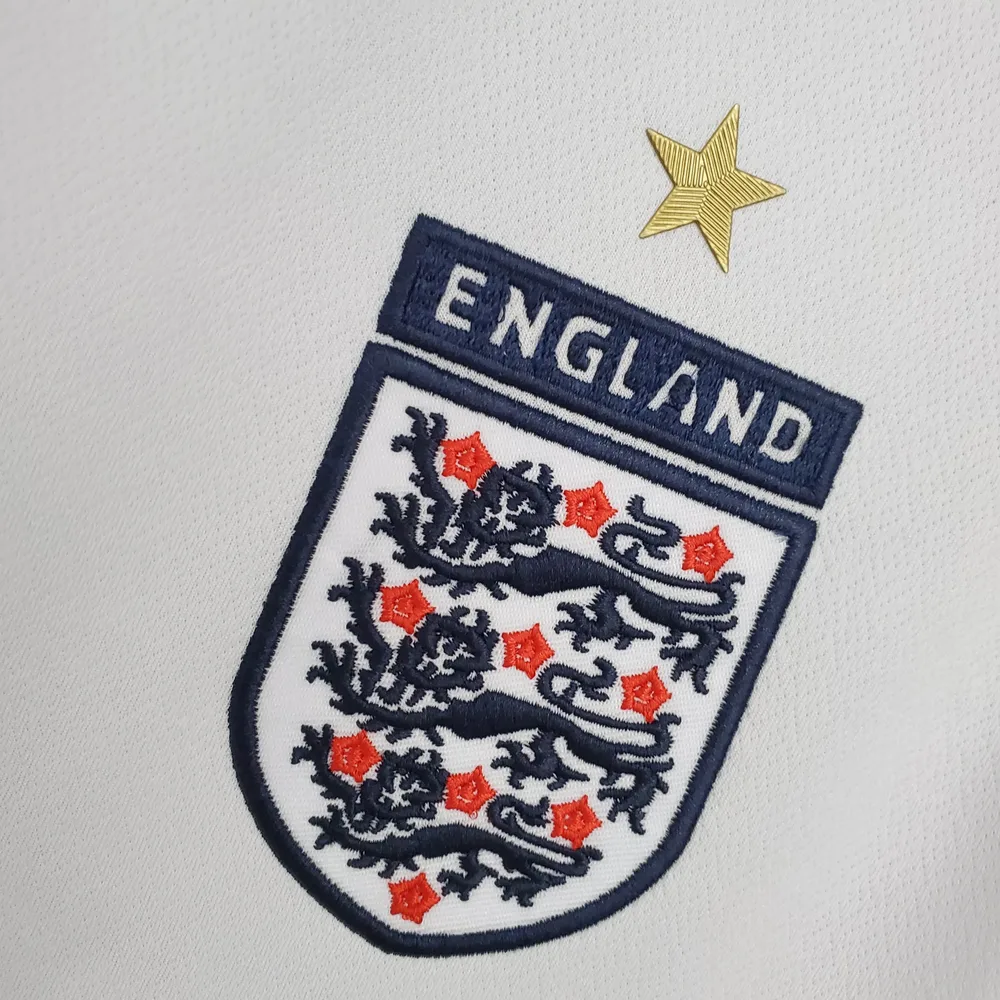 England 2006 Retro England Home Soccer Jersey 2006 — 5