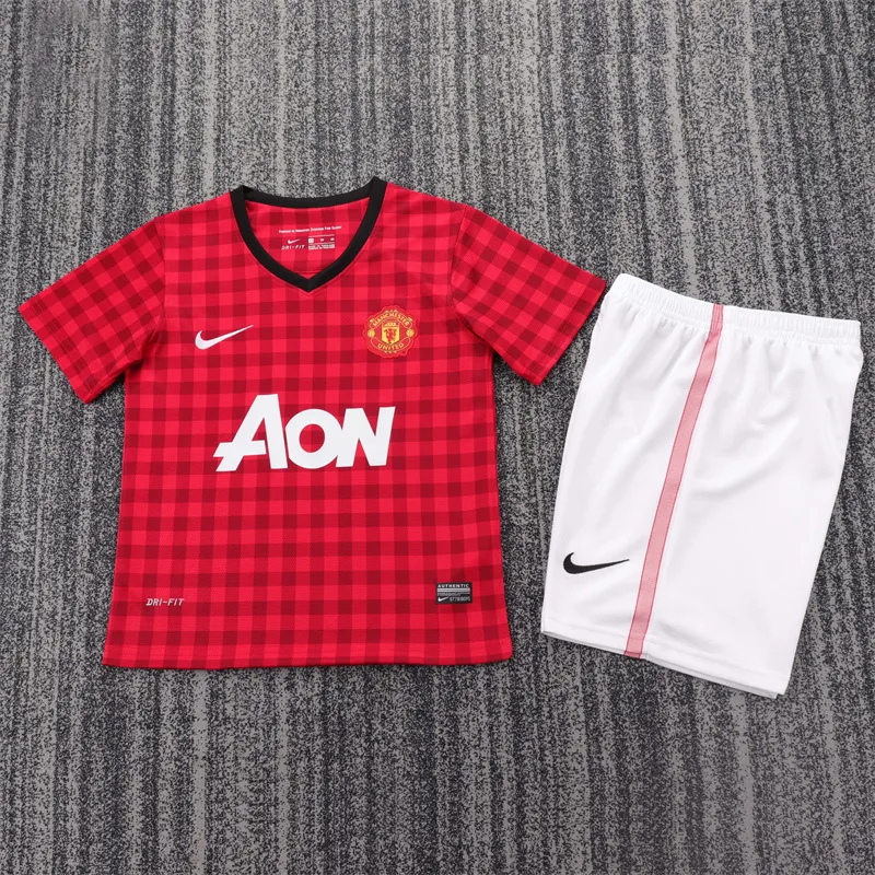 Manchester United 2012/2013 Retro Manchester United Local Camiseta de fútbol Talla infantil 2012/2013