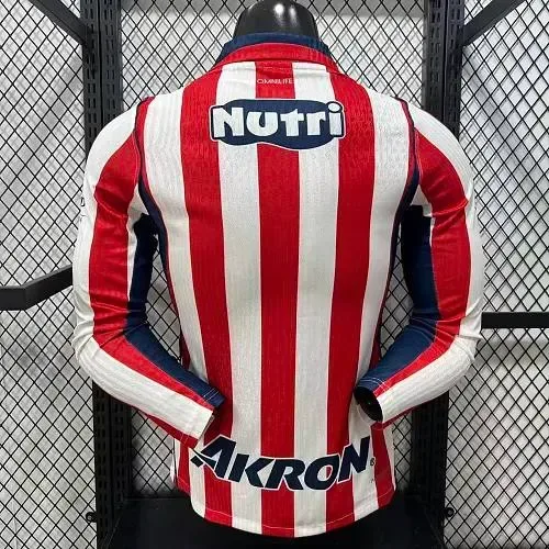 Chivas 2026/2027 Manga larga Versión jugador Chivas Local Camiseta de fútbol 2026/27 — 2