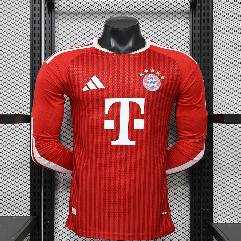 Bayern Munich 2026/2027 Long Sleeves Player Version Bayern Munich Home Football Shirt 2026/27