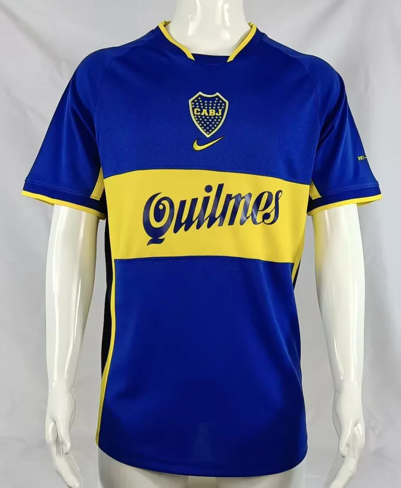 Boca Juniors 2001/2002 Retro Boca Juniors Home Football Jersey 2001/2002