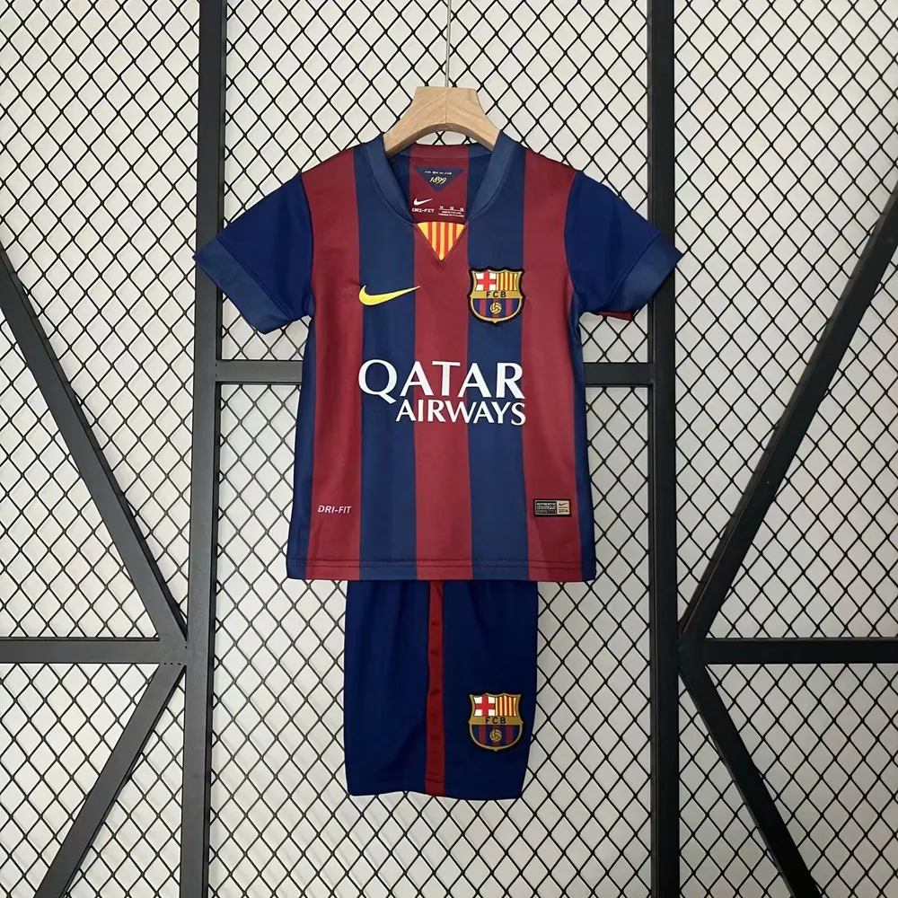 Barcelona 2014/2015 Retro Barcelona Local Camiseta de fútbol Talla infantil 2014/2015