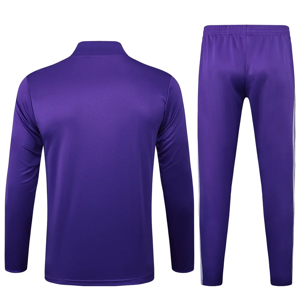 Real Madrid 2025/2026 Real Madrid Purple Retro Edition Half-Pull Training Suit Football Shirt Set 2025/2026 — 2