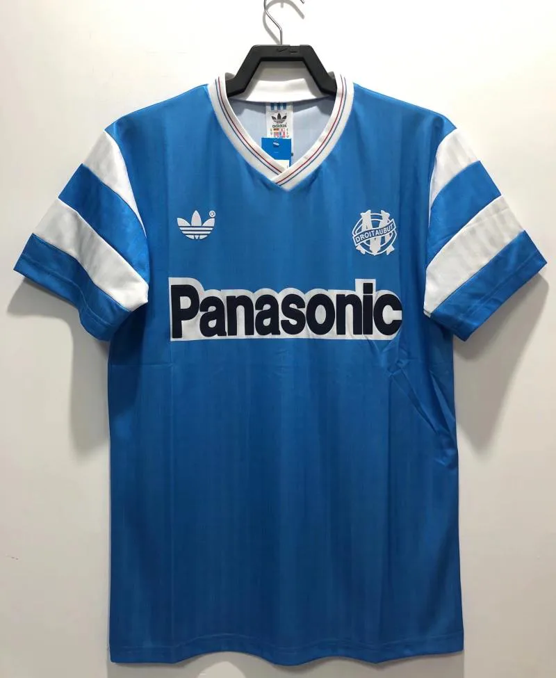 Marseille 1990 Retro Olympique de Marseille Visitante Camiseta de fútbol 1990