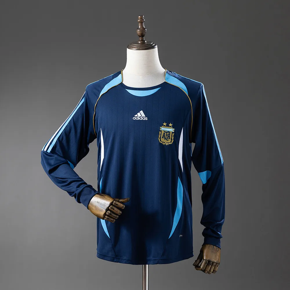 Argentina 2006 Long-Sleeved Retro Argentina National Team Away Football Shirt 2006 — 3