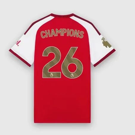 Arsenal 2026/2027 Arsenal Premier League Champions Home Football Jersey 2026/27