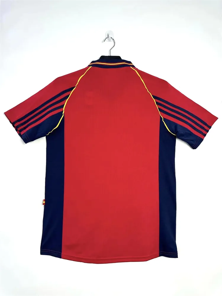 Spain 1998 Retro Spain Home Soccer Shirt 1998 — 2