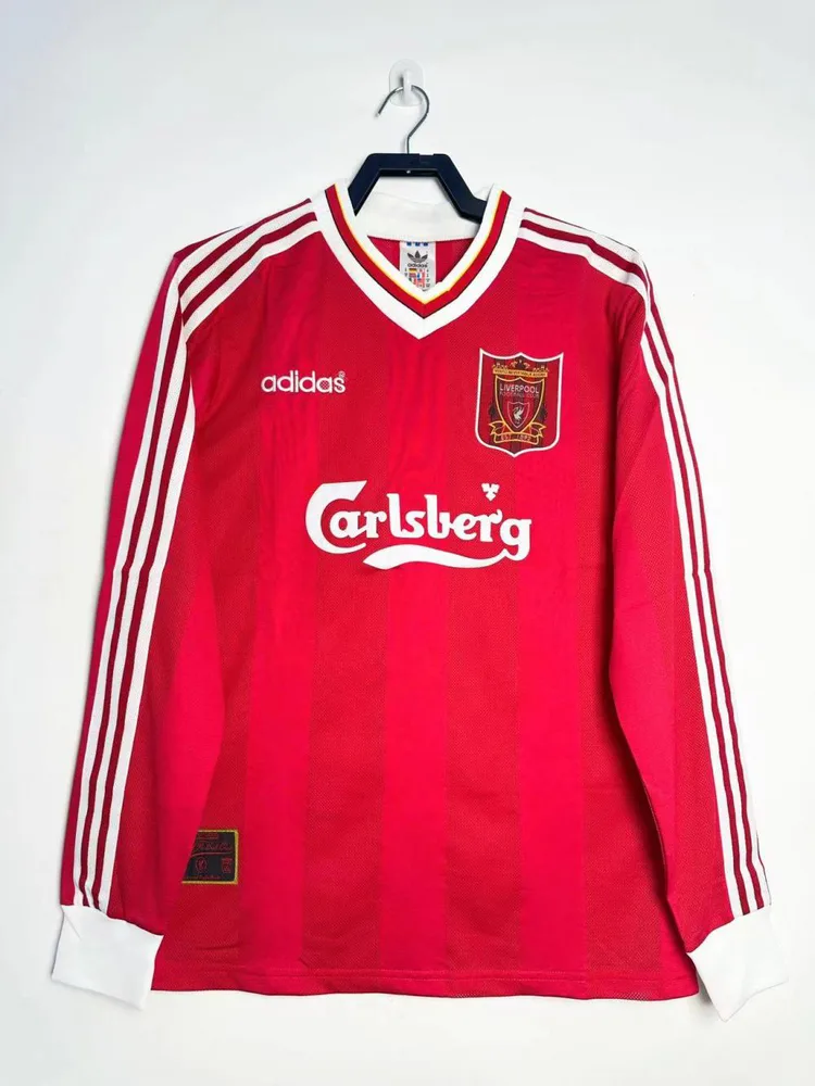 Liverpool 1995/1996 Retro Liverpool Local Camiseta de fútbol Manga larga 1995/1996