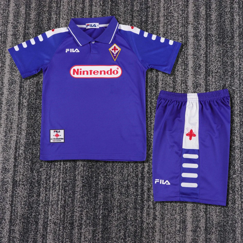 Fiorentina 1998-1999 Retro Fiorentina Local Camiseta de fútbol Talla infantil 1998/1999