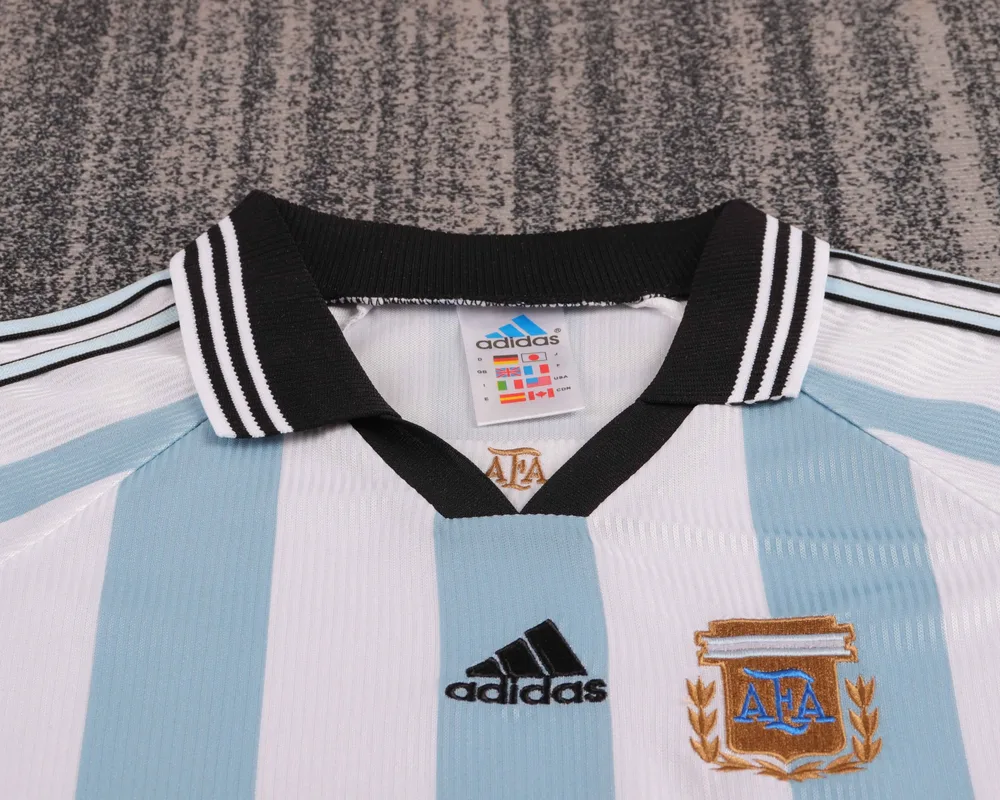 Argentina 1998 Retro Argentina National Team Home Jersey Kids Size 1998 — 3