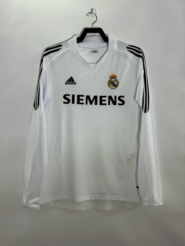 Real Madrid 2005/2006 Retro Long Sleeve Real Madrid Home Soccer Jersey 2005/2006 — 1
