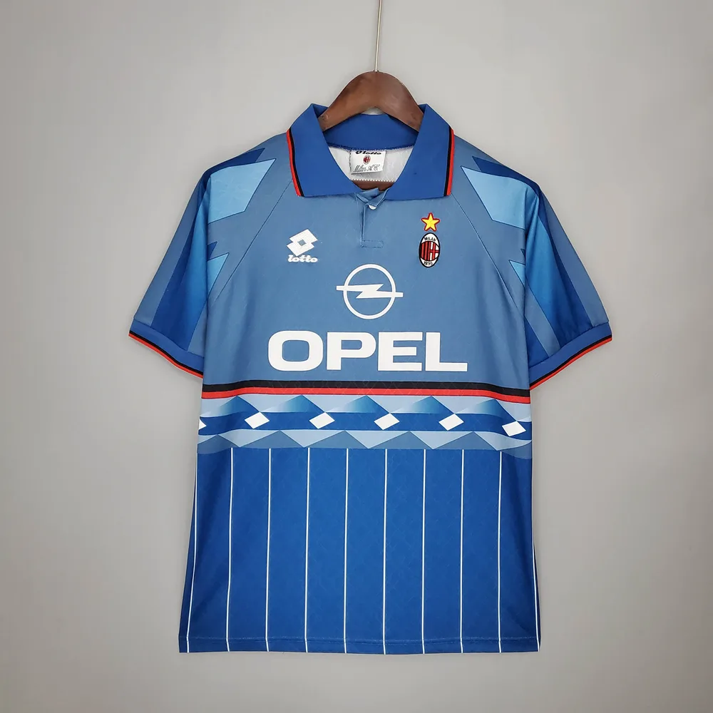AC Milan 1995/1996 Retro AC Milan Cuarta Visitante Camiseta de fútbol 1995/1996