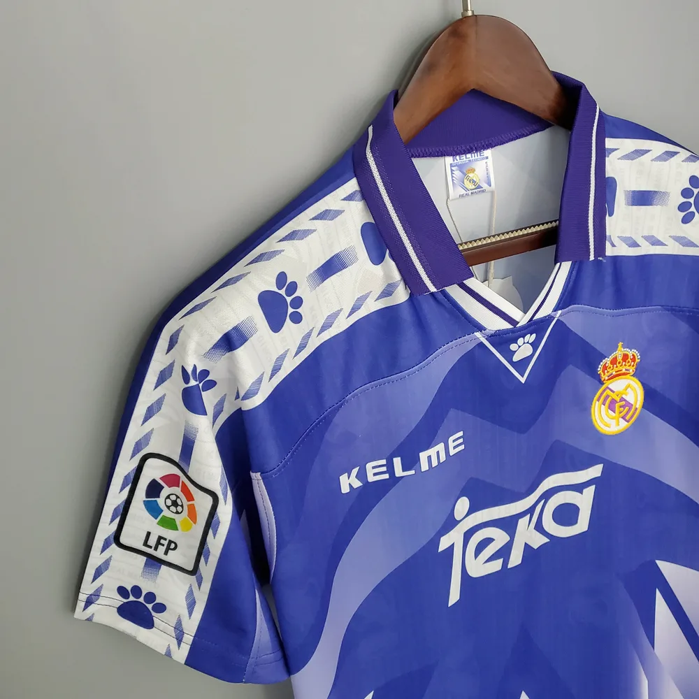 Real Madrid 1996/1997 Retro Real Madrid Visitante Camiseta de fútbol 1996/1997 — 7