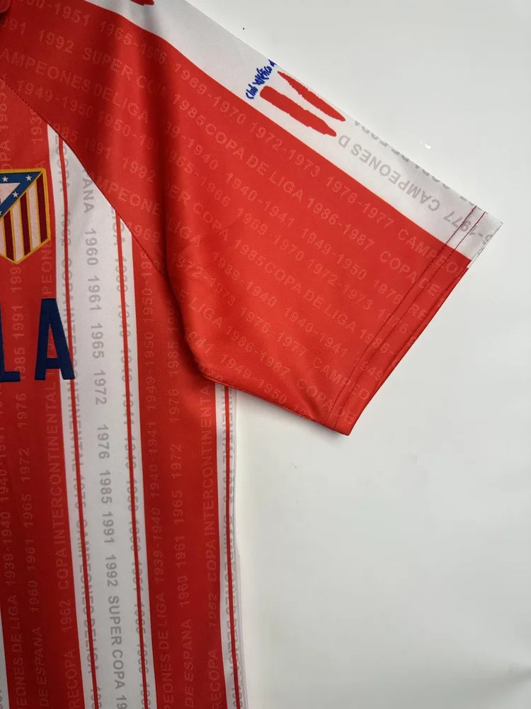 Atlético Madrid 1995/1996 Retro Atletico Madrid Home Soccer Jersey 1995/1996 — 4