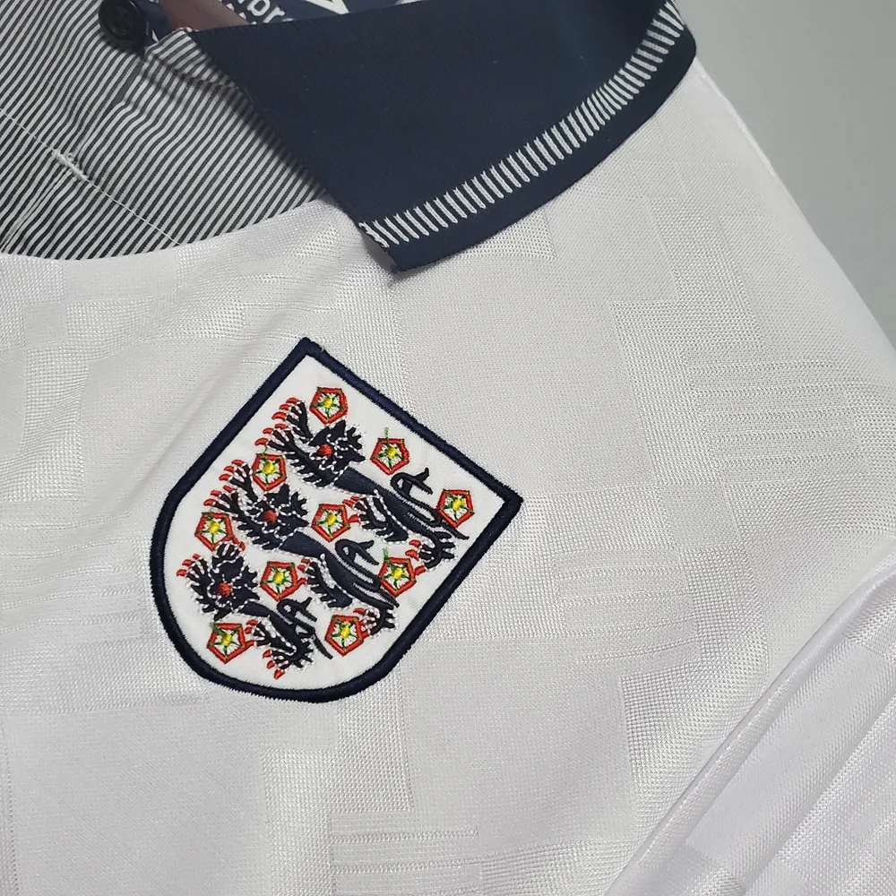 England 1990 Retro England Home Soccer Jersey 1990 — 5