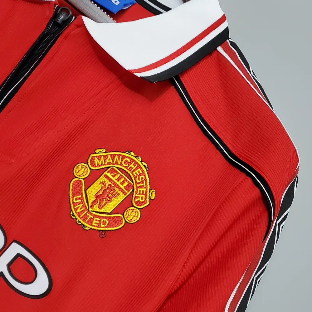 Manchester United 1998-1999 Retro Long Sleeve Manchester United Home Football Shirt 1998/1999 — 5