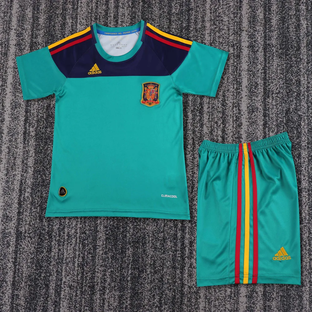 Spain 2010 Retro Spain Portero Camiseta de fútbol Talla infantil 2010