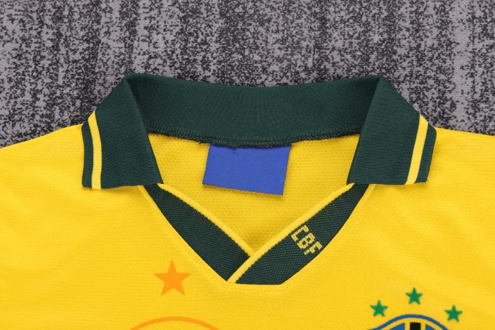 Brazil 1994 Retro Brazil Home Football Shirt Kids Size 1994 — 3