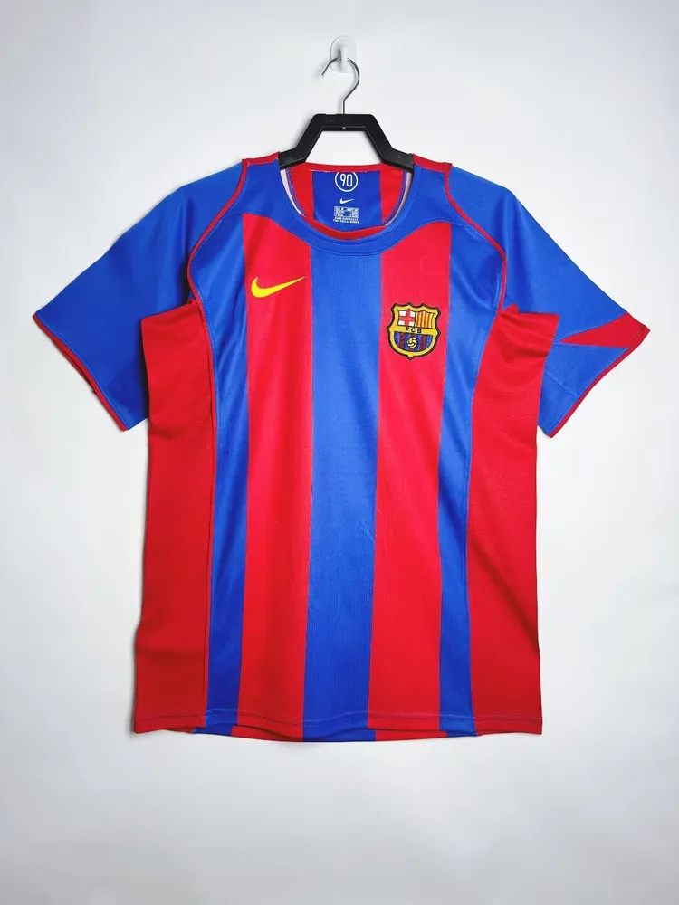 Barcelona 2004/2005 Retro Barcelona Local Collarless Camiseta de fútbol 2004/2005