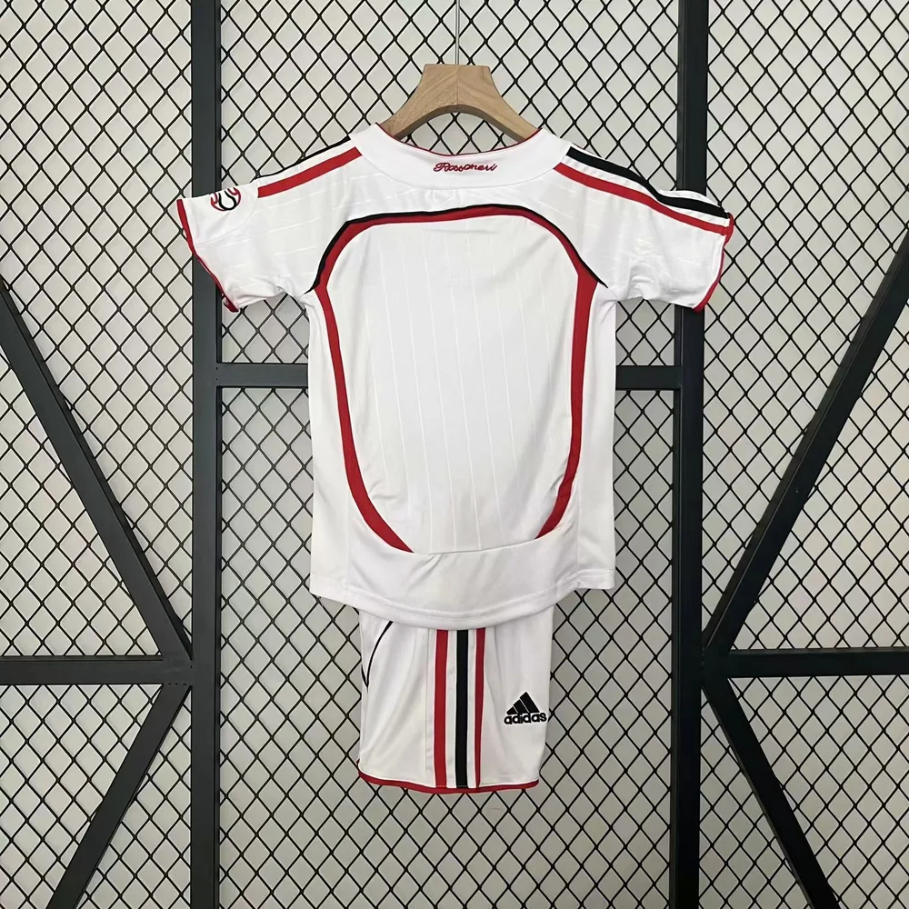 AC Milan 2006/2007 Retro AC Milan Visitante Camiseta de fútbol Talla infantil 2006/2007 — 2