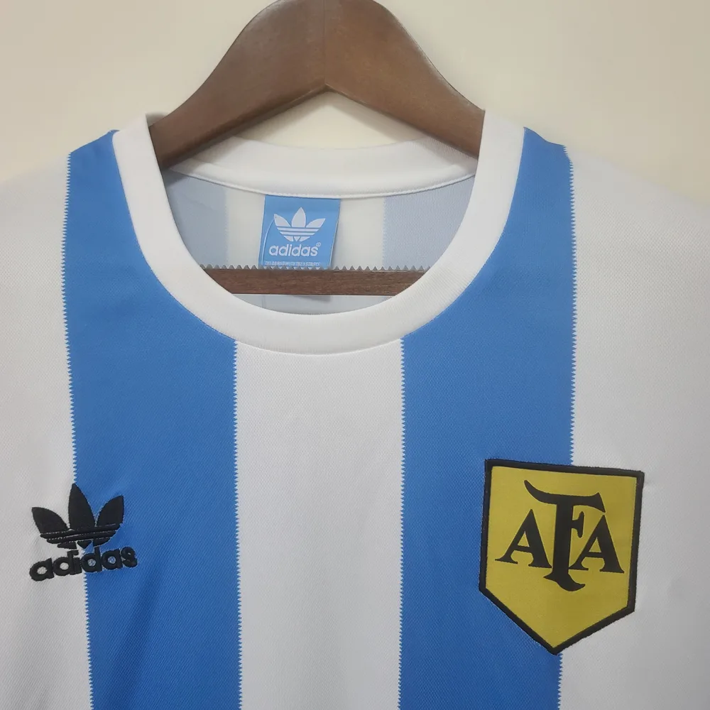 Argentina 1978 Retro Long Sleeve Argentina National Team Home Jersey 1978 — 3