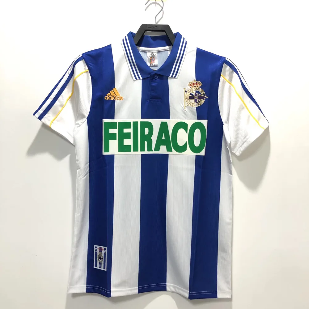 Deportivo 1999-2000 Retro Deportivo Local Camiseta de fútbol 1999/2000