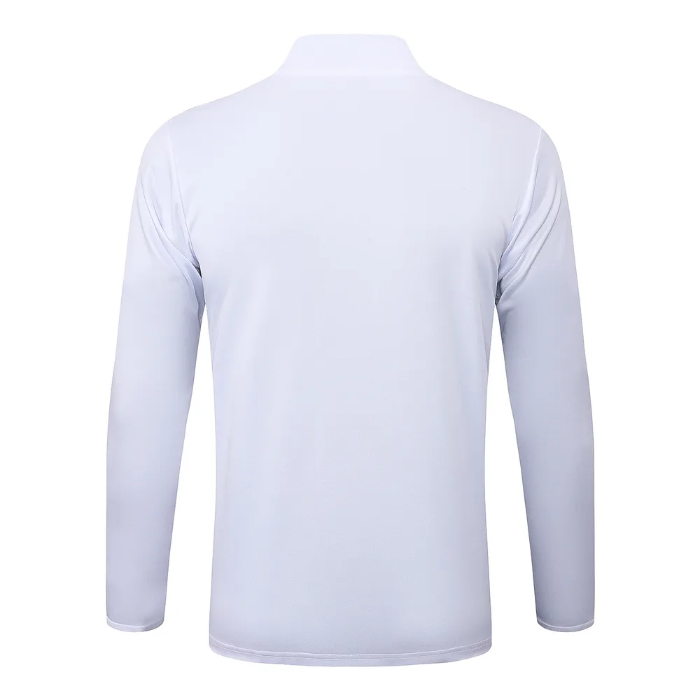 Real Madrid 2025-2026 Real Madrid Retro White Half-Pull Training Suit Football Shirt Set 02 2025/2026 — 4