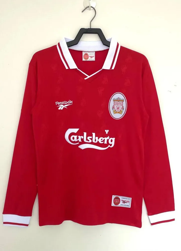 Liverpool 1996/1997 Retro Liverpool Local Camiseta de fútbol Manga larga 1996/1997
