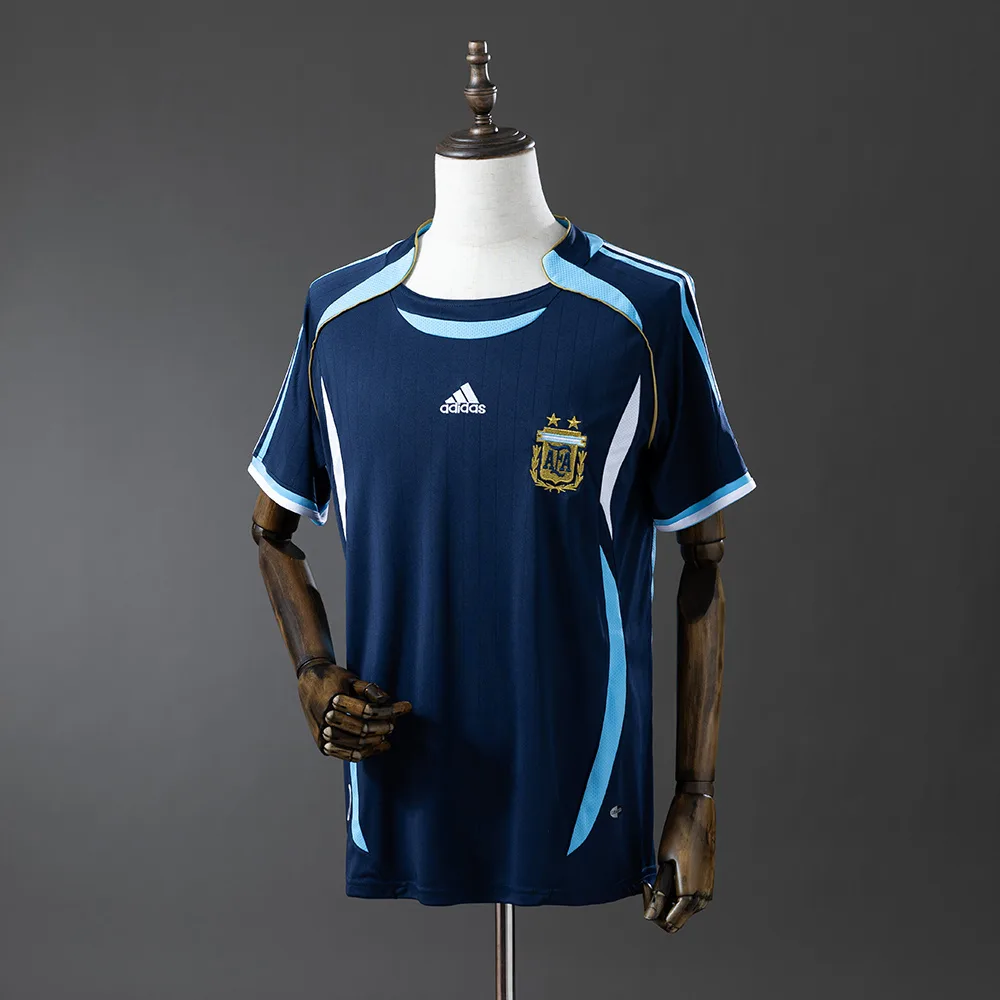 Argentina 2006 Retro Argentina National Team Visitante Camiseta de fútbol 2006 — 4