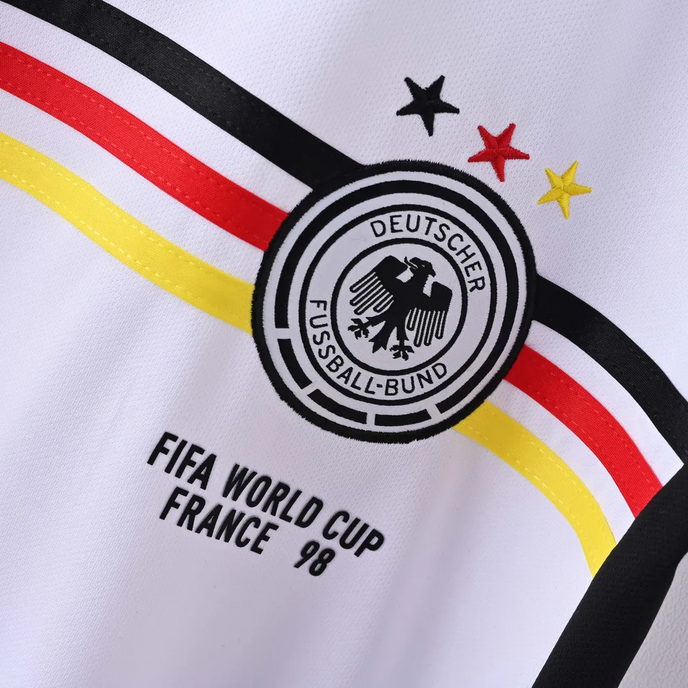 Germany 1998 Retro Germany Home Soccer Jersey Football Shirt 1998 — 5