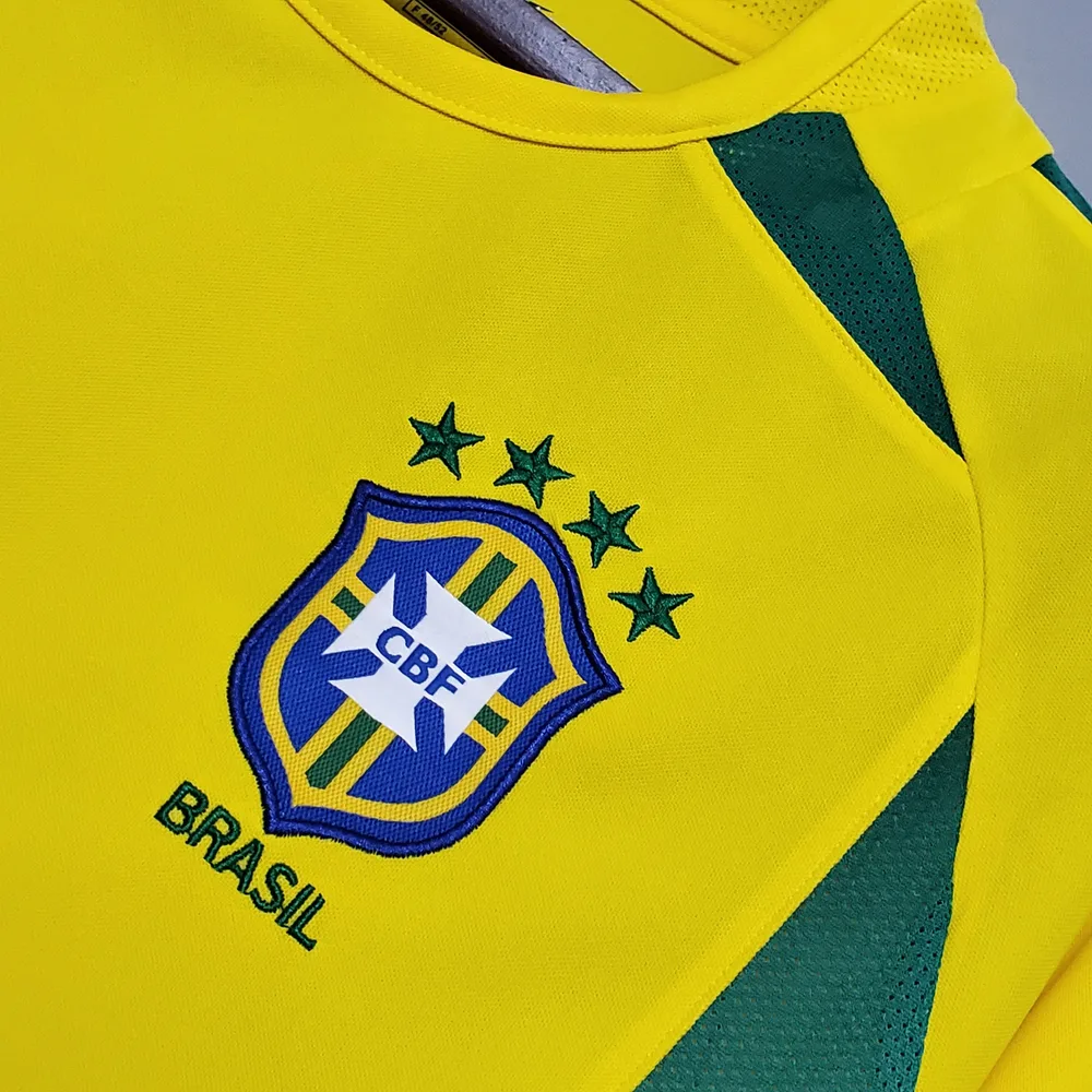 Brazil 2002 Retro Brazil Soccer Jersey Home 2002 — 5