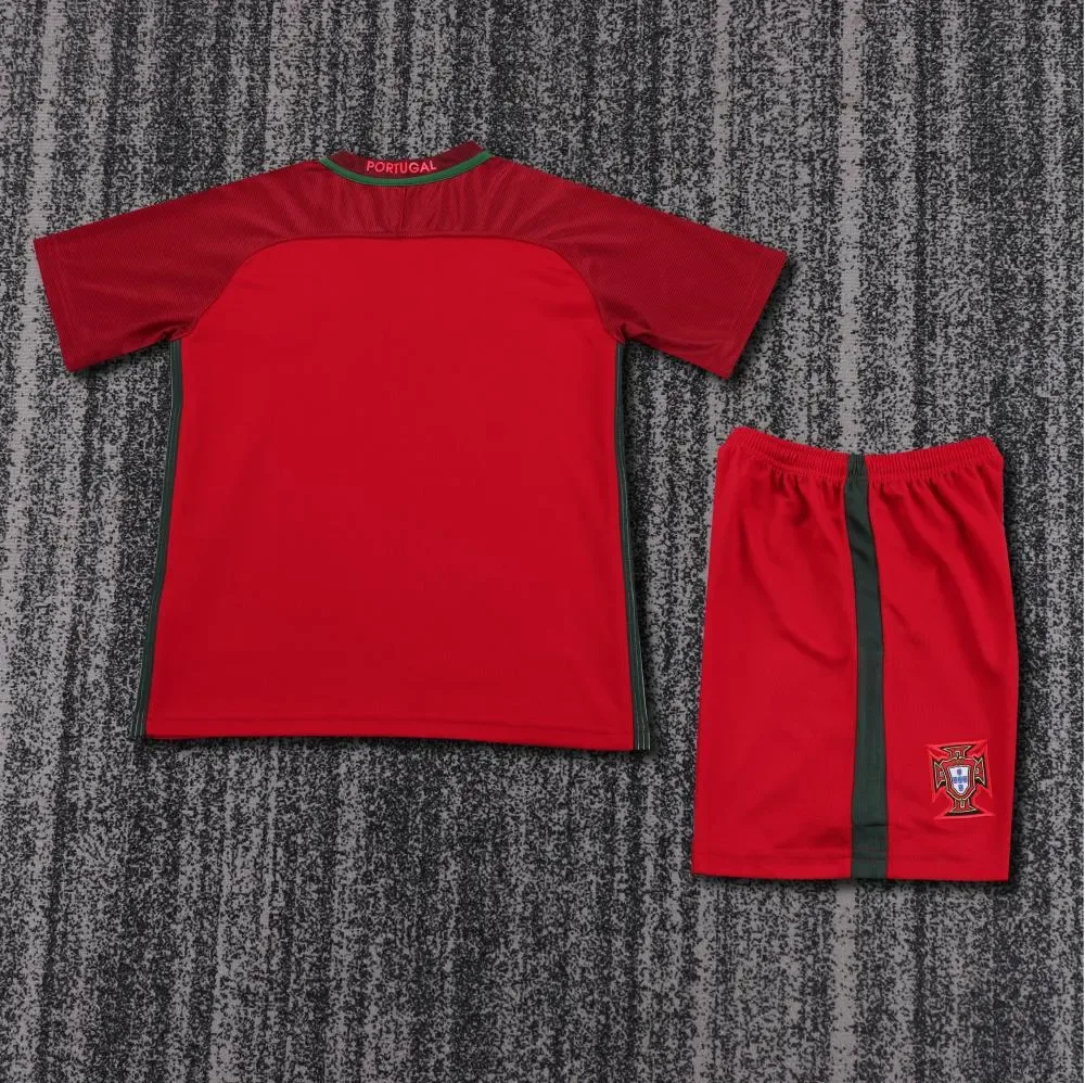 Portugal 2016 Retro Portugal Home Football Shirt Kids Size 2016 — 2