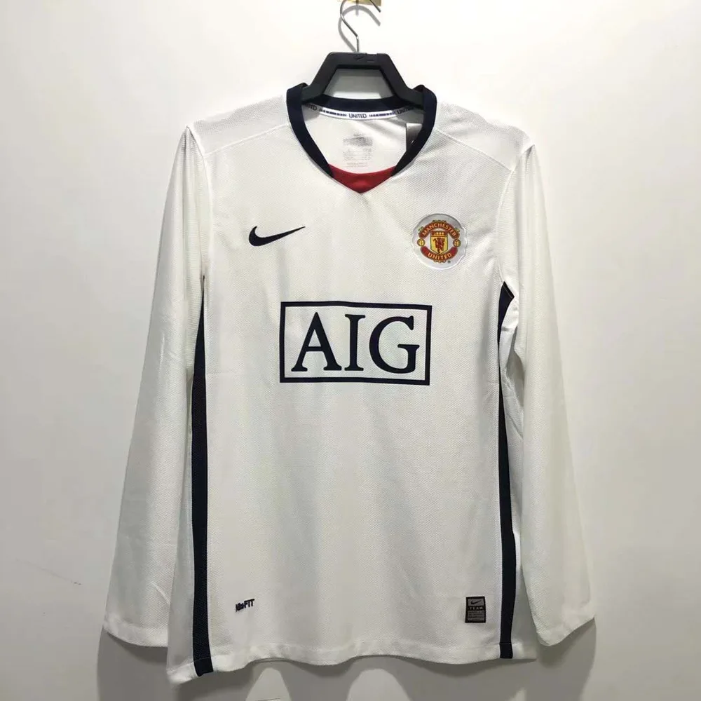Manchester United 2008-2009 Retro Manga larga Manchester United Local Camiseta de fútbol 2008/2009