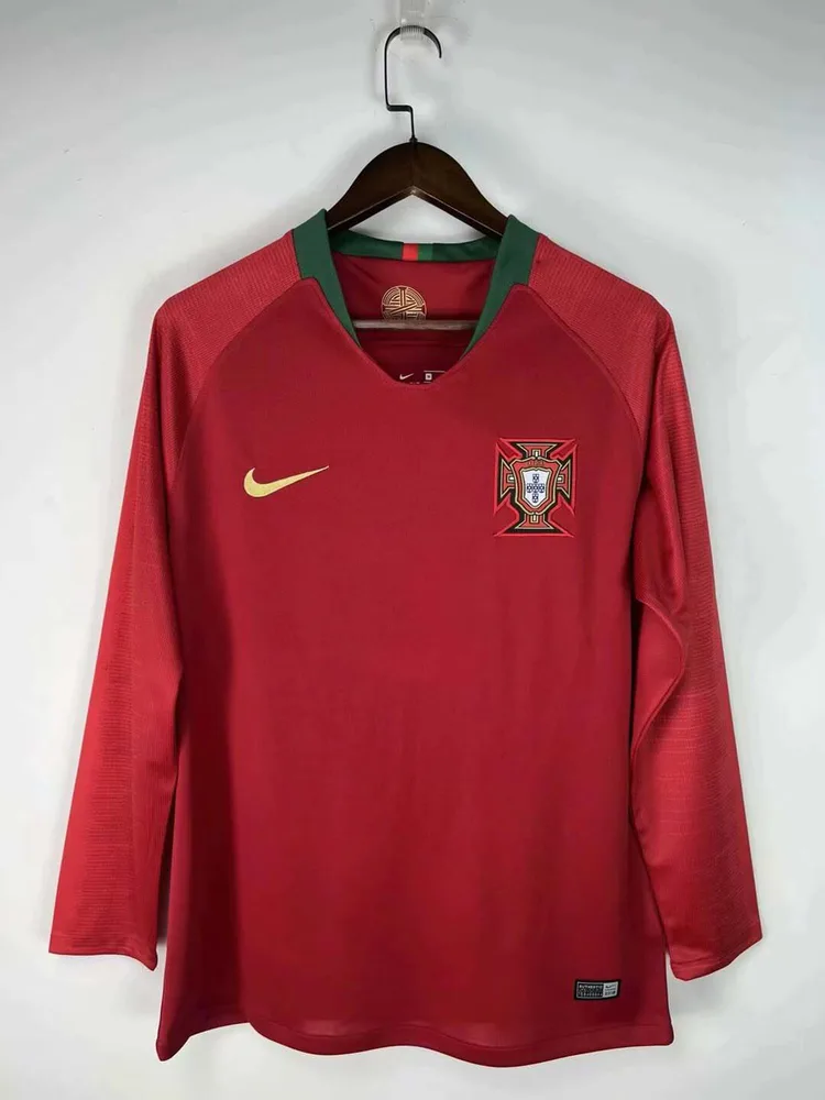 Portugal 2018 Retro Manga larga Portugal Local Camiseta de fútbol 2018