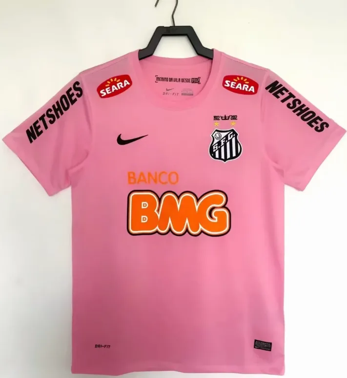 Santos 2012 Retro Santos Pink Football Jersey 2012