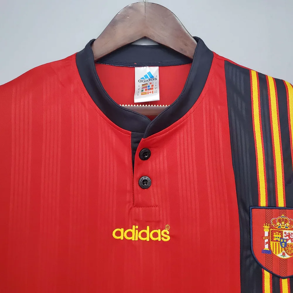 Spain 1996 Retro Spain Home Football Shirt 1996 — 3