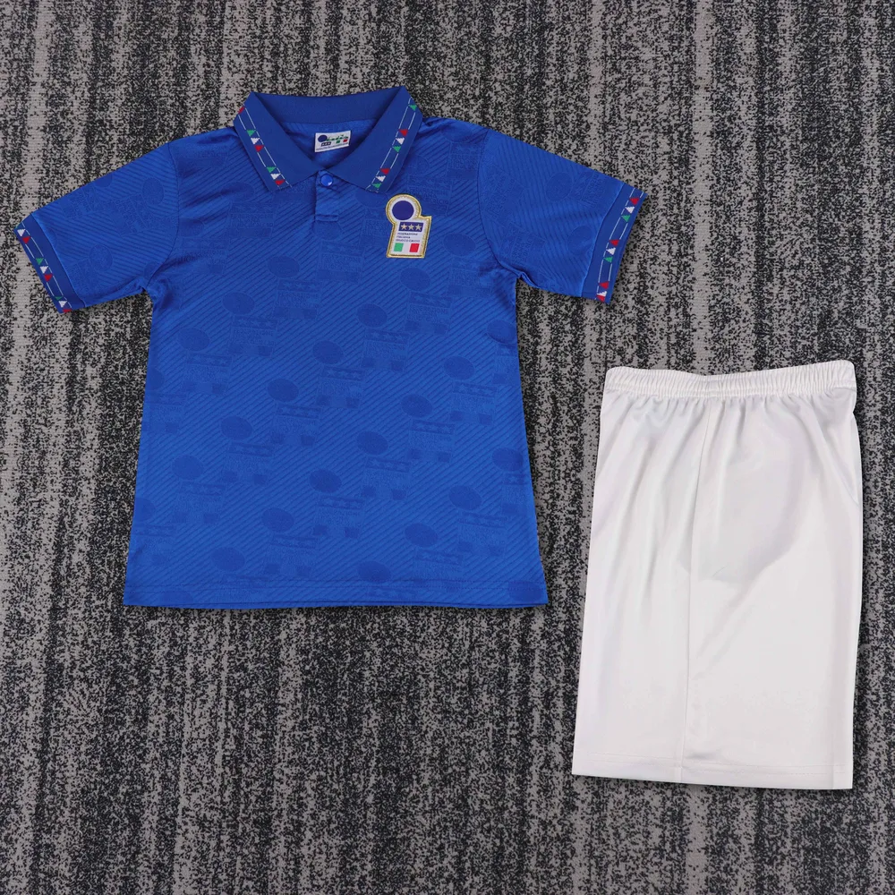 Italy 1994 Retro Italy Local Camiseta de fútbol Talla infantil 1994