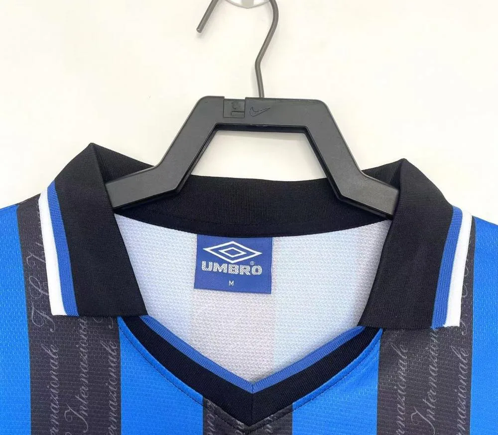 Inter Milan 1997/1998 Retro Long Sleeve Internazionale Milan Home Football Jersey 1997/1998 — 3