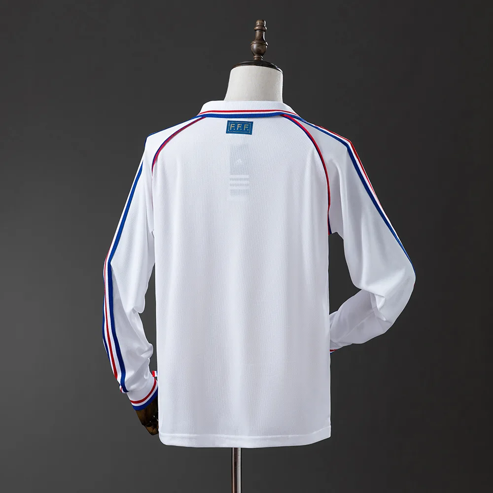 France 1998 Retro Manga larga France Visitante Camiseta de fútbol 1998 — 2