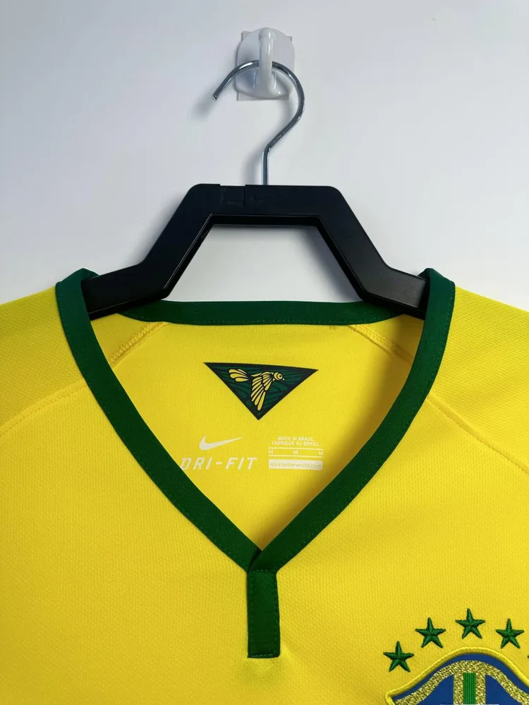 Brazil 2014 Retro Brazil Local Camiseta de fútbol 2014 — 3